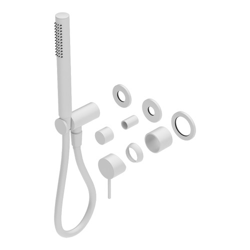 Mecca Shower Mixer Divertor System Separate Back Plate (Trim Kit Only) Matte White [290072]