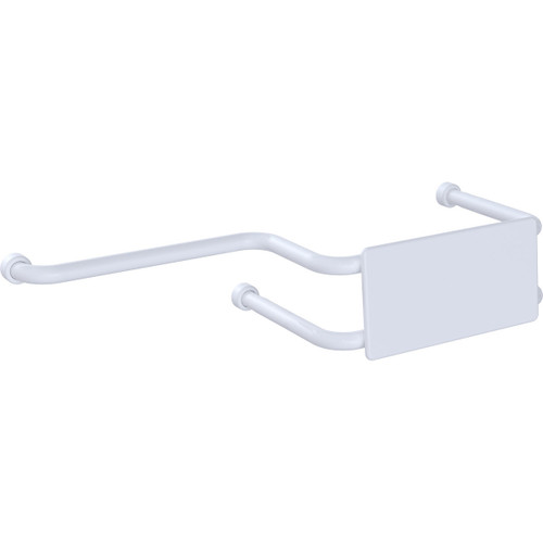 Backrest Wall Mounted with 450mm side extension Hygenic Seal Antimicrobial White [287948]