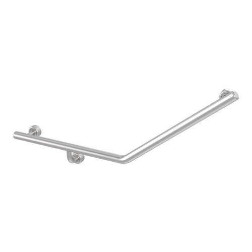 Grab Rail Linear Toilet Assist 450mm x 450mm (140D) Brushed Stainless Left Hand [287594]