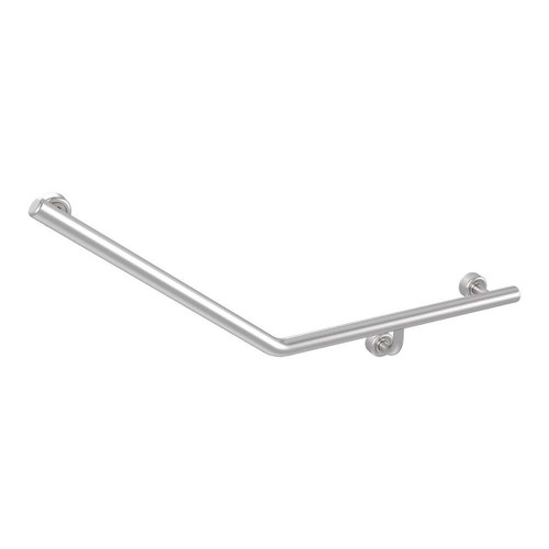Grab Rail Linear Toilet Assist 450mm x 450mm (140D) Brushed Stainless Right Hand [287595]