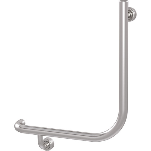 Grab Rail Linear Toilet Assist 450mm x 450mm (90D) Brushed Stainless Left Hand [287568]