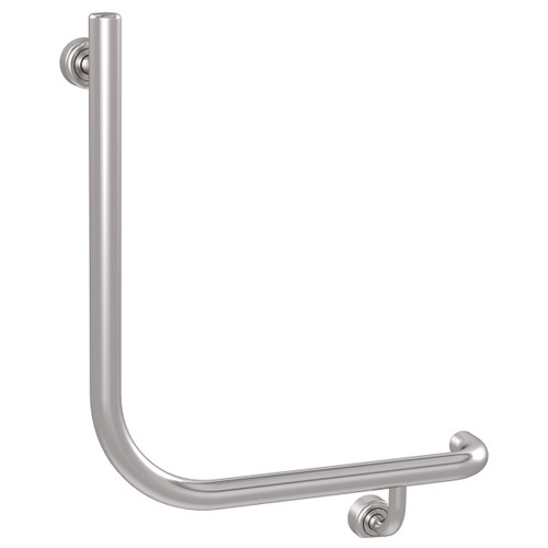 Grab Rail Linear Toilet Assist 450mm x 450mm (90D) Brushed Stainless Right Hand [287565]