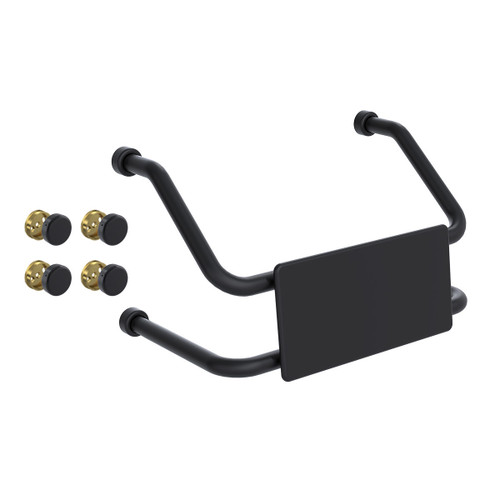 Backrest Wall Mounted Hygenic Seal with Hideaway Mounting System - Matte Black [288216]