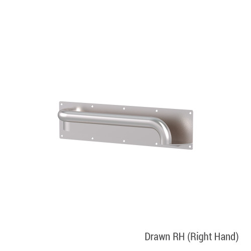 Grab Rail Anti Ligature Horizontal 450mm Brushed Stainless Steel Right Hand [287518]