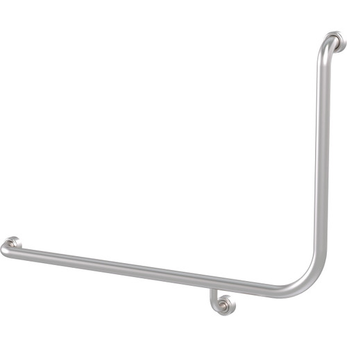 Grab Rail Hygenic Seal Toilet Assist 960mm x 600mm Brushed Stainless Left Hand [287541]