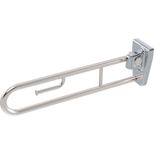 Grab Rail Tiltlock 850mm Brushed Stainless Right Hand (with welded Toilet Roll Holder) [287493]