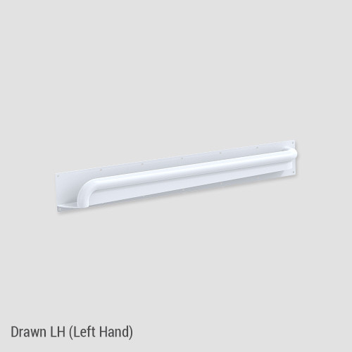 Grab Rail Anti Ligature Horizontal  900mm Antimicrobial White Left Hand [287757]