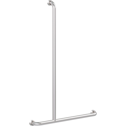 Grab Rail Hygenic Seal Inverted T 700mm x 1100mm Left Hand Brushed Stainless [287889]