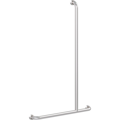 Grab Rail Hygenic Seal Inverted T 700mm x 1100mm Right Hand Brushed Stainless [287902]