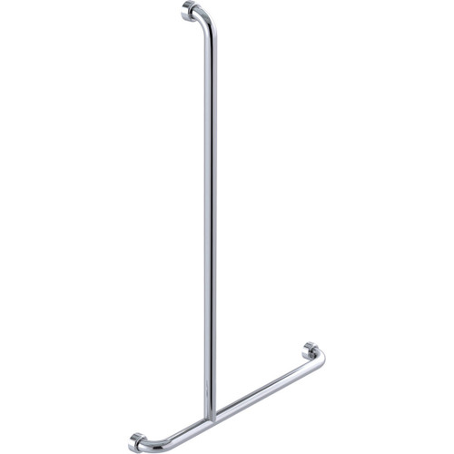 Grab Rail Hygenic Seal Inverted T 700mm x 1100mm Left Hand in a Polish Supreme finish [287906]