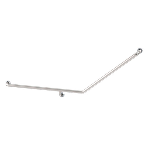 Grab Rail Hygenic Seal Toilet Assist 870mm x 700mm Brushed Steel Left Hand [287898]