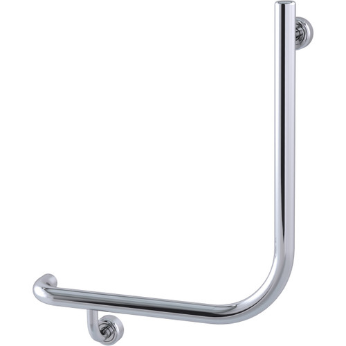 Grab Rail Linear Toilet Assist 450mm x 450mm (90D) Polish Supreme Left Hand [287731]