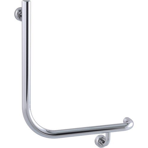 Grab Rail Linear Toilet Assist 450mm x 450mm (90D) Polish Supreme Right Hand Hand [287728]