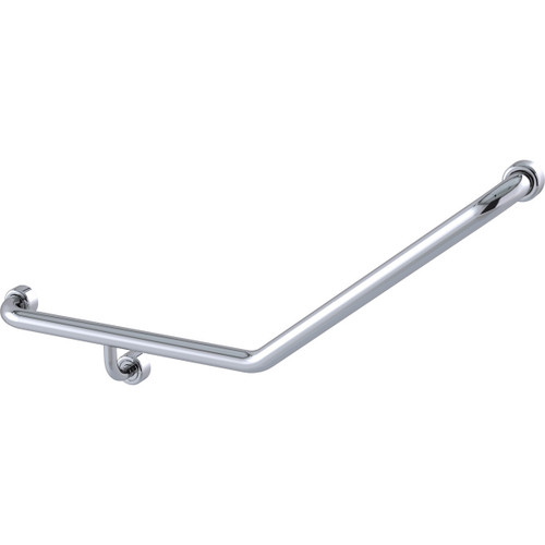 Grab Rail Hygenic Seal Toilet Assist 450mm x 450mm angled Polish Supreme Left Hand [287981]