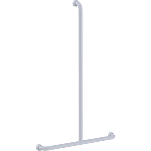 Grab Rail Hygenic Seal Inverted T 700mm x 1100mm Middle Fix Antimicrobial White [287991]