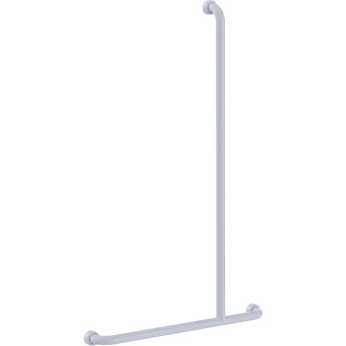Grab Rail Hygenic Seal Inverted "T" 700mm x 1100mm Right Hand Antimicrobial White [287992]