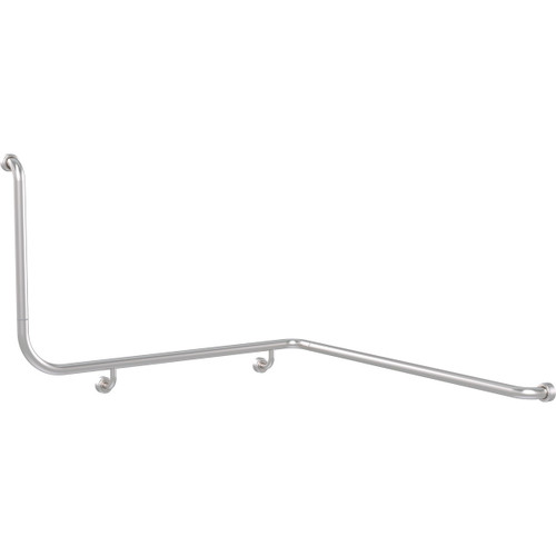 Grab Rail Hygenic Seal Toilet Assist Corner 1110mm x1030mm x 600mm Brushed Stainless Right Hand [288054]