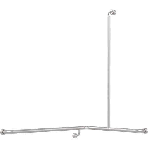 Grab Rail Hygenic Seal Shower Recess 760mm x 1000mm x 1100mm Corner Brushed Stainless Right Hand [288232]