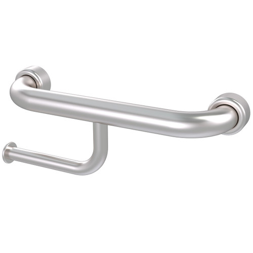 Grab Rail Hygenic Seal Straight 300mm with -Toilet Roll Holder Brushed Stainless Right Hand [288319]
