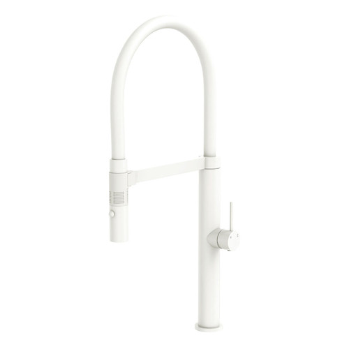Kaya Pull Down Sink Mixer 230mm White Hose Matte White [294468]