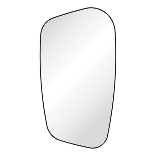 Capriccio Framed Asymmetrical Mirror with Mounting Brackets 650 x 1200mm Matte Black [294431]