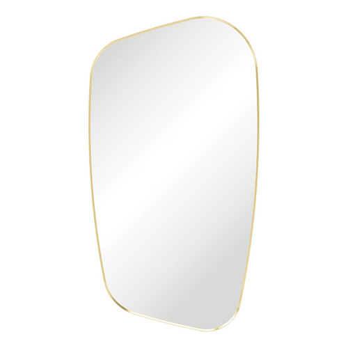 Capriccio Framed Asymmetrical Mirror with Mounting Brackets 650 x 1200mm Urban Brass [294421]
