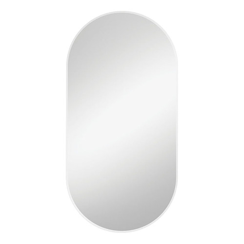 Empire Framed Pill Shape Mirror 450 x 900mm Matte White [294396]