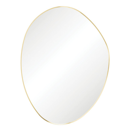 Pebble Framed Asymmetrical Mirror with Mounting Brackets 900 x 1200mm Urban Brass [294326]