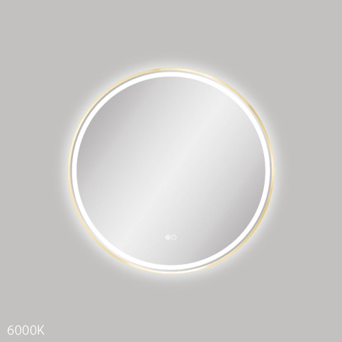 Reba LED Framed Round Mirror with Dimming Sensor & Demister 700mm Diameter Urban Brass [294424]