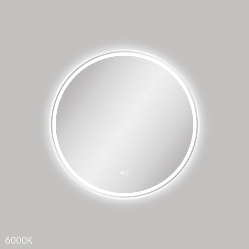 Reba LED Framed Round Mirror with Dimming Sensor & Demister 700mm Diameter Matte White [294361]