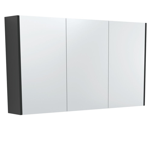 Mirror Cabinet 1200 x 670 x 180mm with Satin Black Side Panels [294222]