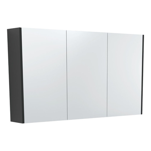 Mirror Cabinet 1200 x 670 x 180mm with Satin Black Side Panels [294222]