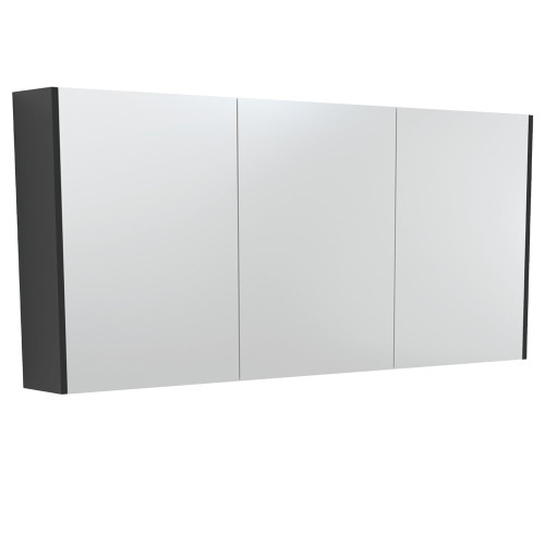 Mirror Cabinet 1500 x 670 x 180mm with Satin Black Side Panels [294494]