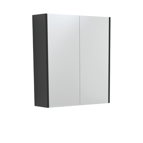 Mirror Cabinet 600 x 670 x 180mm with Satin Black Side Panels [294224]