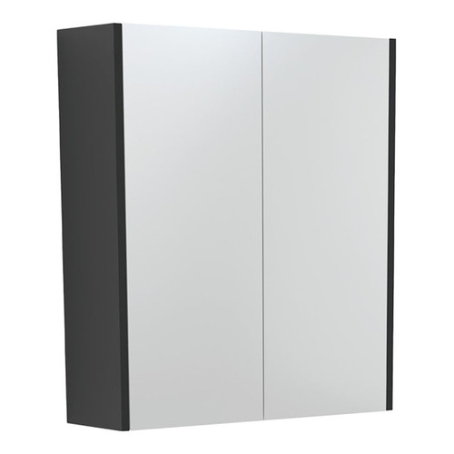 Mirror Cabinet 600 x 670 x 180mm with Satin Black Side Panels [294224]