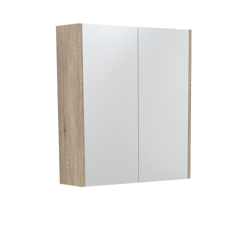 Mirror Cabinet 600 x 670 x 180mm with Scandi Oak Side Panels [294497]