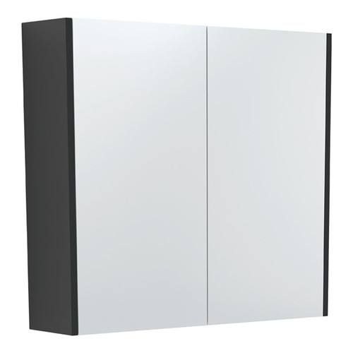 Mirror Cabinet 750 x 670 x 180mm with Satin Black Side Panels [294277]