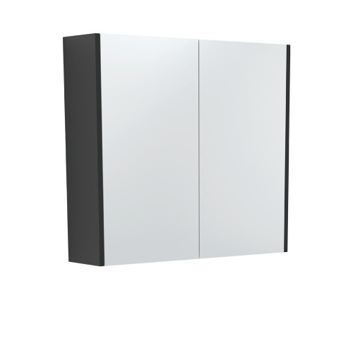 Mirror Cabinet 750 x 670 x 180mm with Satin Black Side Panels [294277]