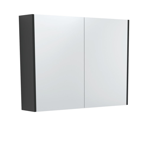 Mirror Cabinet 900 x 670 x 180mm with Satin Black Side Panels [294275]