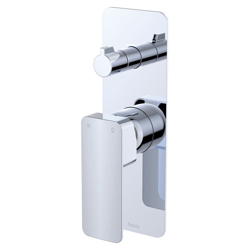 Tono Wall Diverter Mixer Large Rectangular Plate Chrome [294412]