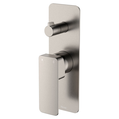 Tono Wall Diverter Mixer Large Rectangular Plate Brushed Nickel [294318]