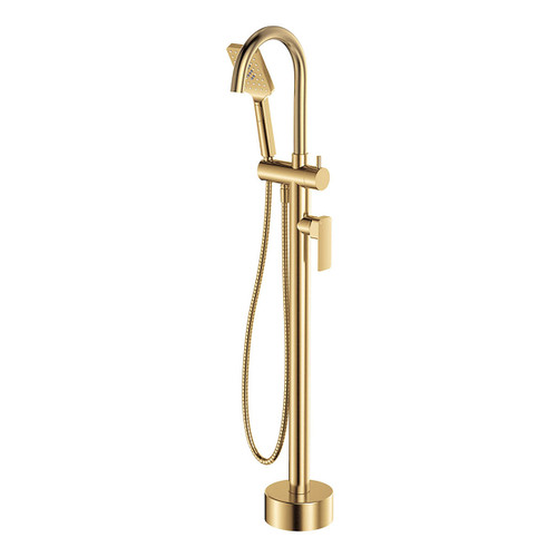 Tono Floor Mounted Bath Mixer with Hand Shower Urban Brass [294484]
