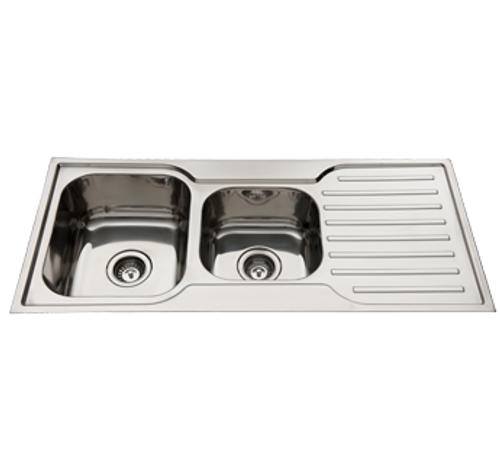 Classic Square 1080 1.75 Bowl & Drainer Stainless Steel NTH [136701]