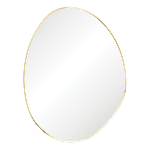 Pebble Framed Asymmetrical Mirror with Mounting Brackets 700 x 920mm Urban Brass [294360]