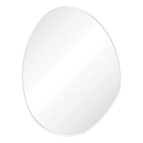 Pebble Framed Asymmetrical Mirror with Mounting Brackets 700 x 920mm Matte White [294432]