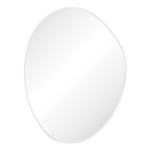 Pebble Framed Asymmetrical Mirror with Mounting Brackets 900 x 1200mm Matte White [294438]