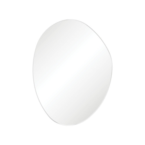 Pebble Framed Asymmetrical Mirror with Mounting Brackets 900 x 1200mm Matte White [294438]