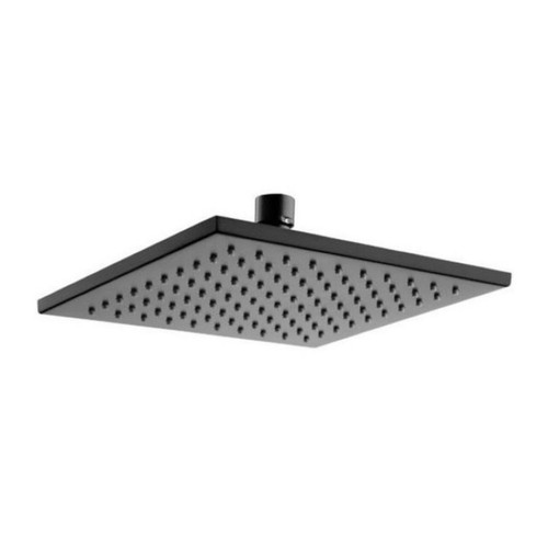 Elba Wall Shower Head 200mm Matte Black 3Star 7lpm [254612]