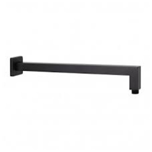 Elba Square Wall Shower Arm 400mm Matte Black [254633]