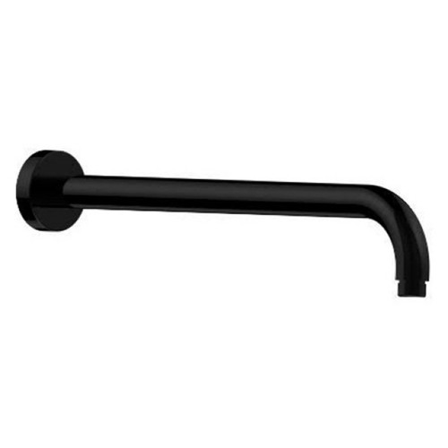 Milan Round Wall Shower Arm 400mm Depth x 82mm Height Matte Black [254844]